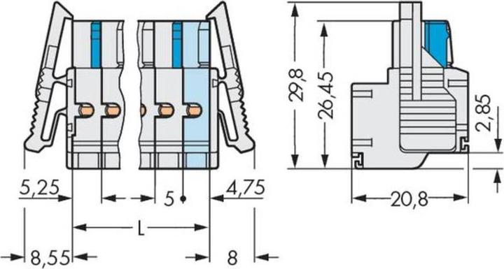 Produktbild Wago 2-Leiter-Federleiste
