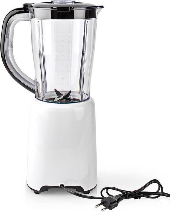 Produktbild Nedis Standmixer / 800 W / 1.5 l / Plastik / 2 Geschindigkeitsstufen / Schwarz / Weiss (800 W)