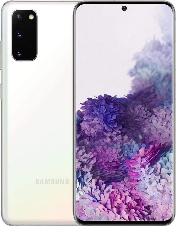 Samsung Galaxy S20 5G (128 GB, Cloud White, 6.20", Hybrid Dual SIM + eSIM, 5G)