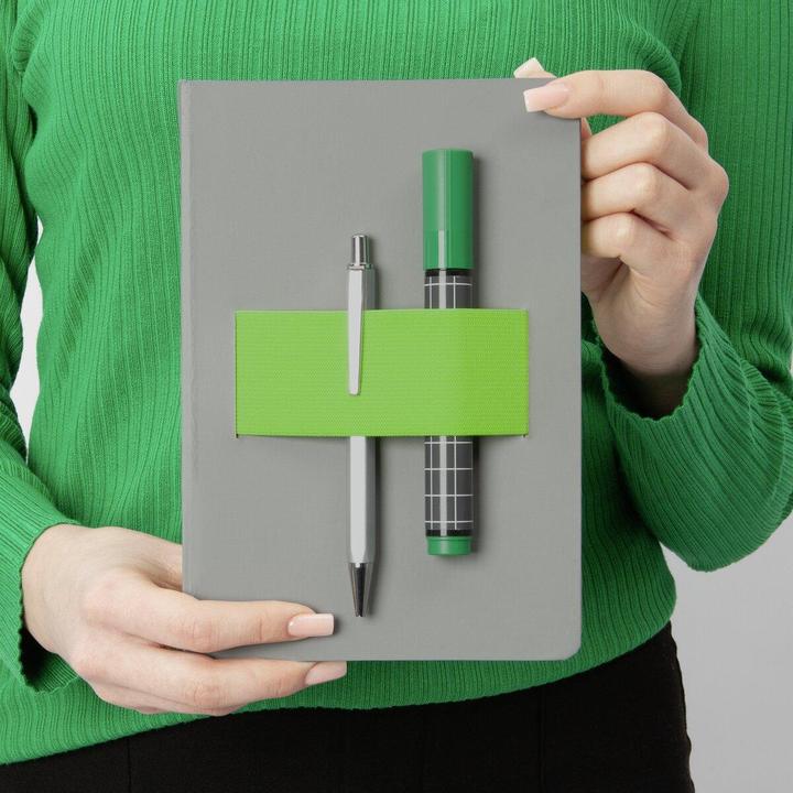 Image du produit Sigel Notizbuch A5 Linescape hellgrau/lime (A5, À rayures, Couverture rigide)