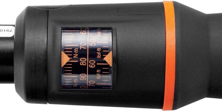 Actual product image Bahco Mechanical click-on torque spanner, adjustable, with window scale & fixed through-ratchet (3/4", 80 - 400 Nm)