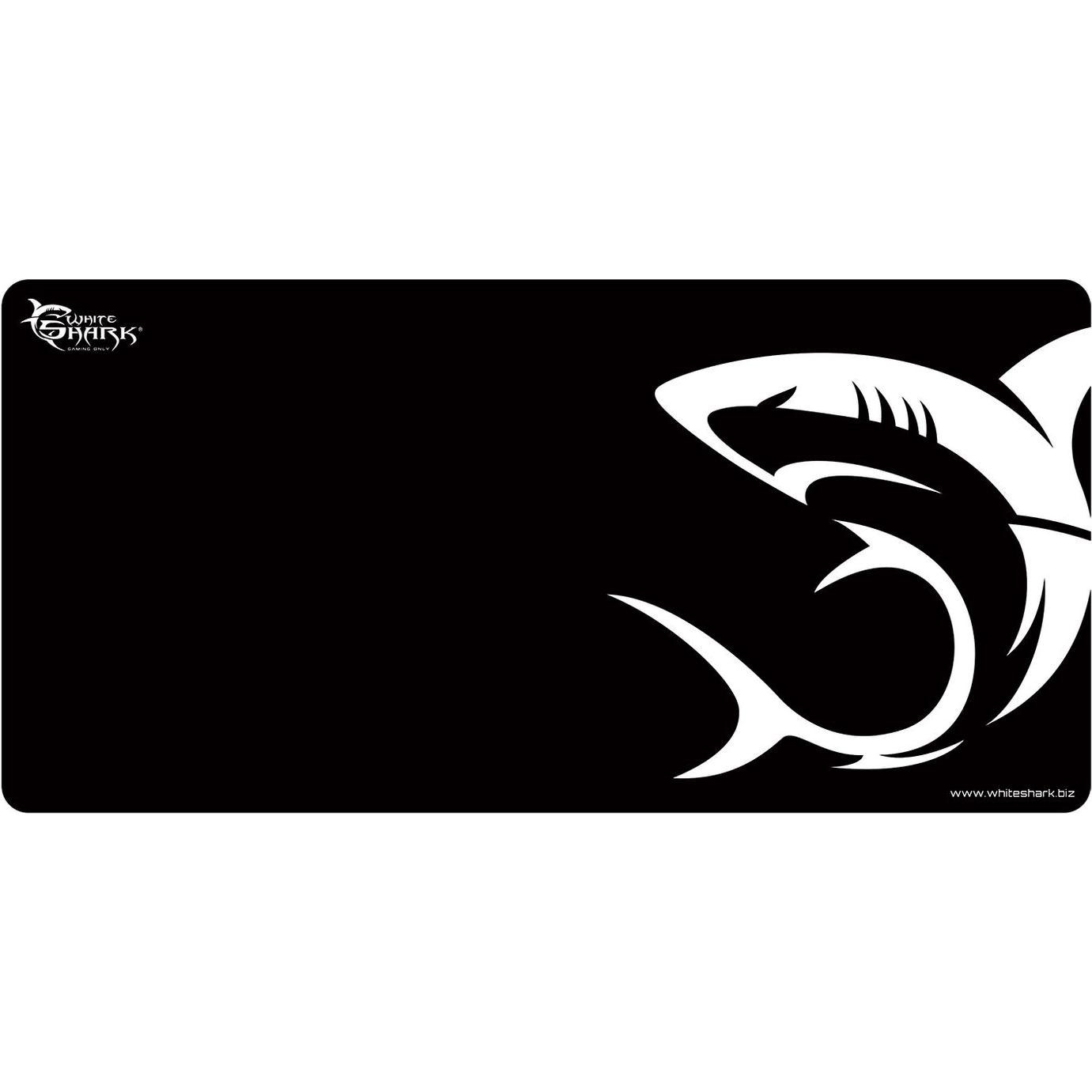 White Extra large mouse pad for games Shark, 1375 x 675x3mm (XXL), Mausmatte, Schwarz