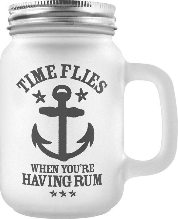 Actual product image Grindstore Mason jar Time Flies When Youre Having Rum Matt (1 x)