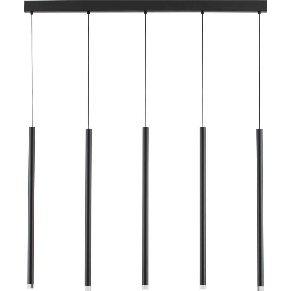 Nova Luce, Pendelleuchte, DANDIA LED Pendelleuchte Schwarz 27W Warmweiss 110x2,8x150cm 9540202