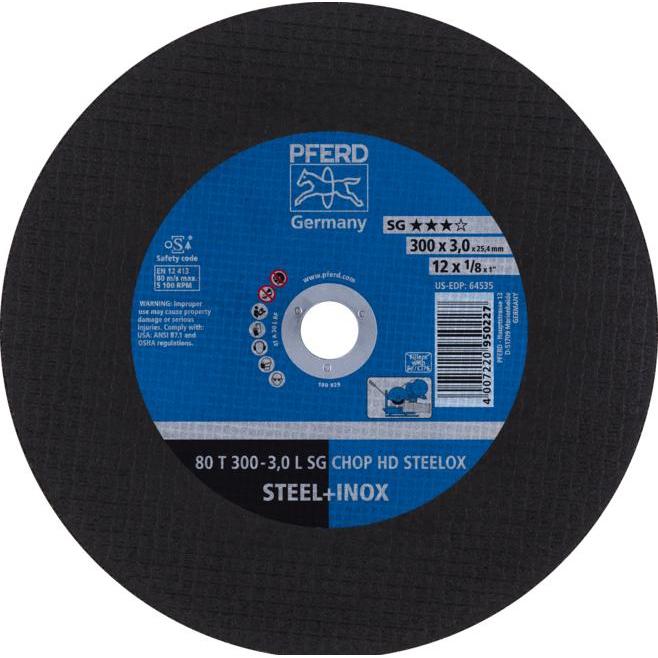Pferd, Sägeblatt, CHOPSAW stat. Trennscheiben 80 T 300-3,0 L SG CHOP HD STEELOX/25,4