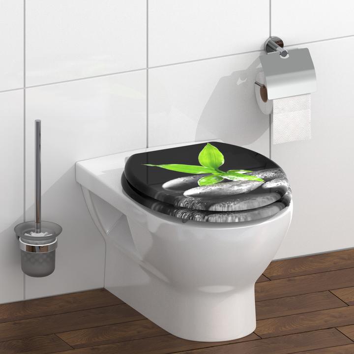 Image du produit Schütte Abattant WC Bois MDF Abattant WC DARK STONES AND BAMBOO Abaissement automatique 80183-A 0