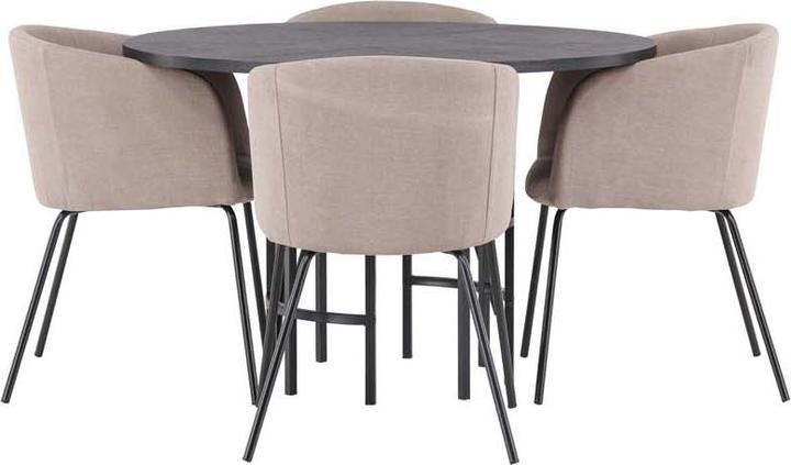 Produktbild Ebuy24 Essgruppe Copenhagen 9 (5-teilig) (MDF, Holz, Stahl)