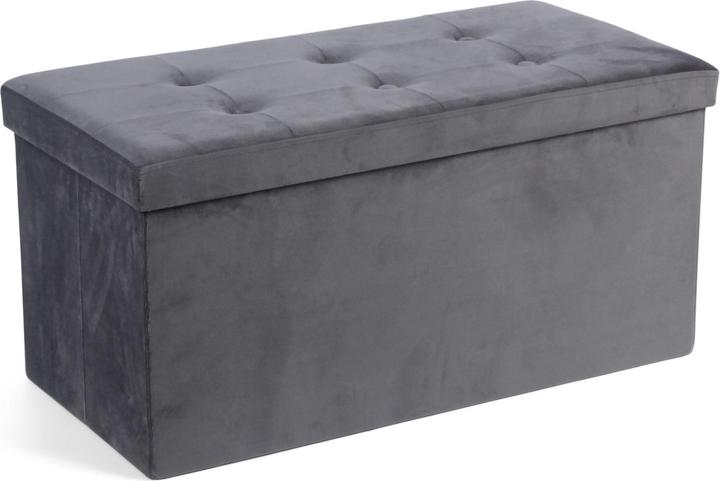 Produktbild Domoletti Pouf, grey, 38 cm x 38 cm x 76 cm