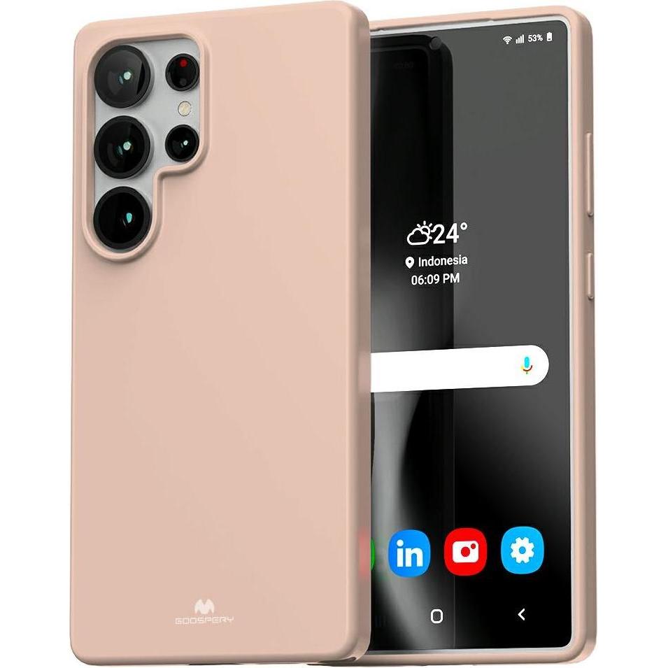 Mercury Soft Sam S25 Ultra S938 różowo-piaskowy/pink sand (Samsung Galaxy S25 Ultra), Cover smartphone, Pink