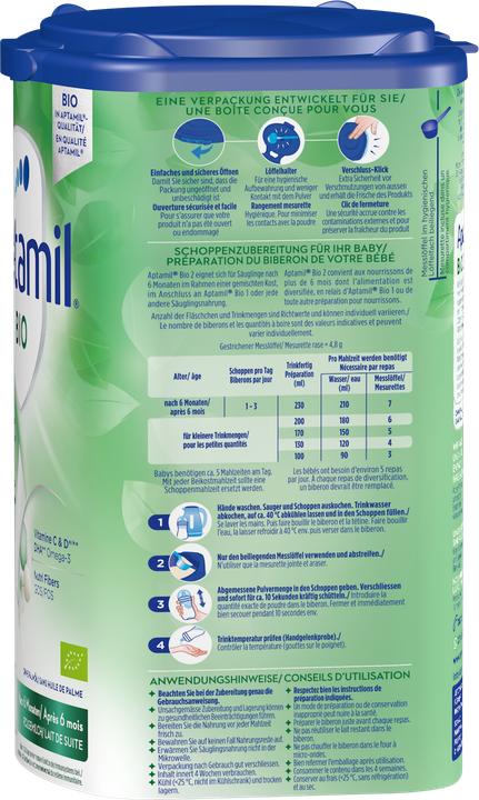 Produktbild Aptamil Bio 2 (800 g, ab 6 Monaten)