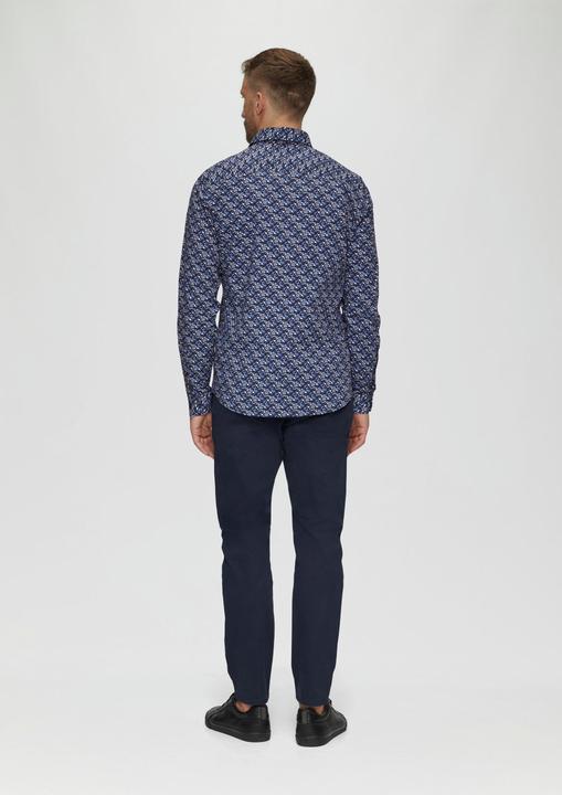 Immagine prodotto s.Oliver Hemd Slim Fit: Popeline-Hemd mit All-over-Print (S)