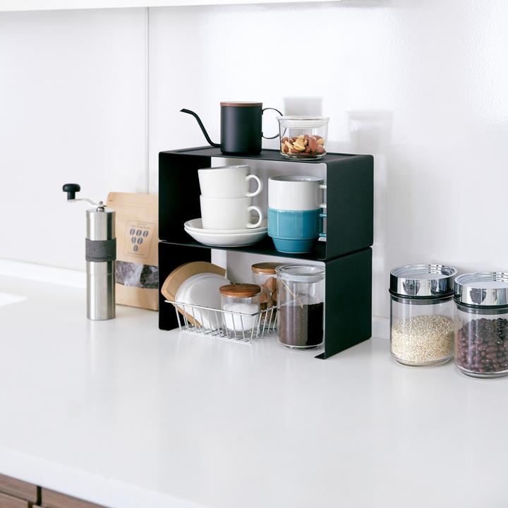 Actual product image Yamazaki Narrow stackable kitchen shelf TOWER
