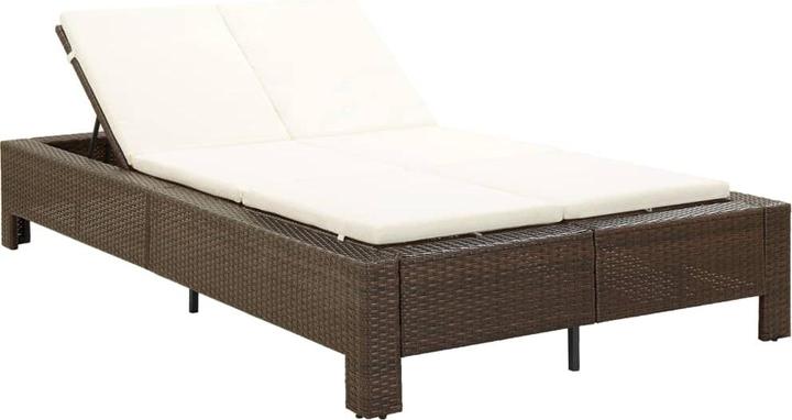 rattan marrone + cuscini bianco crema