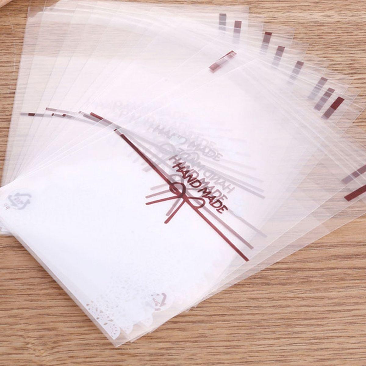 König Design 100 x OPP Bodenbeutel mit stabilen Kreuzboden / Gebäck Beutel 30µ / Kekstüten, Lebensmittelverpackung, Weis...