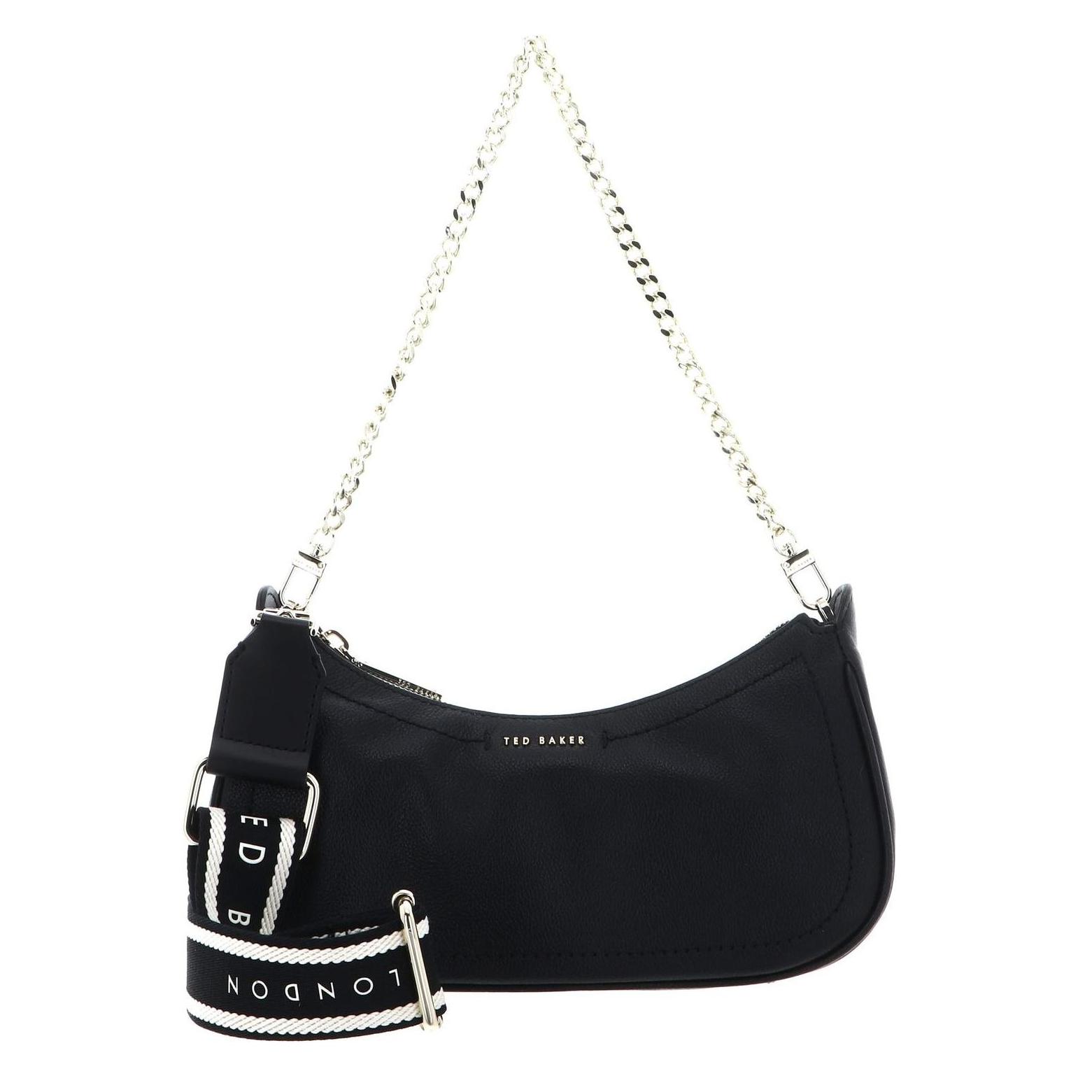 Ted Baker, Damen, Handtasche, Laarna Webbing Leather Shoulder Bag, Schwarz