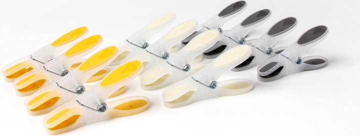 Produktbild FTM Wäscheklammern 24 Stück, Orange/Grau/Weiss