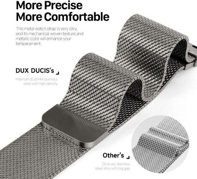 Produktbild Dux Ducis Milanese Pro Armband (40 mm, 38 mm, 41 mm, Edelstahl, Apple Watch SE, Apple Watch SE (2022/2023), Apple Watch Series 6, Apple Watch Series 5, Apple Watch Series 4, Apple Watch Series 3)
