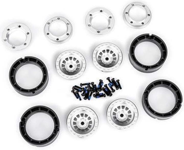 Produktbild Traxxas ALU-FELGEN 6061-T6 SILBER ELOXIERT MIT KLEINTEILEN (4) TRX-4M