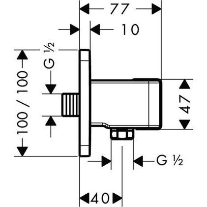 Thumbnail - Axor, Duschsystem, Portereinheit URQUIOLA chrom