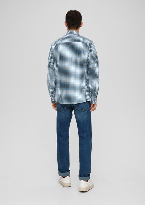 Produktbild s.Oliver Hemd Slim: Karohemd aus Baumwollstretch (S)