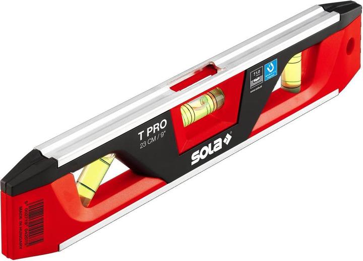 Actual product image Sola Messwerkzeuge Torpedo spirit level T PRO 23 cm aluminium/ABS plastic red/black 1 mm/m 1 mm/m (23 cm)