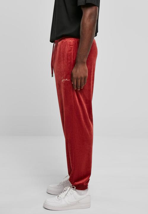 Image du produit Karl Kani KM214-012-1 Small Signature Velvet Pants dark red (S)