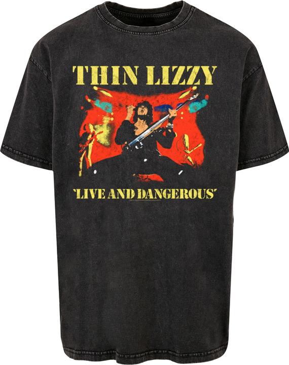 Produktbild Merchcode Thin Lizzy - LAD Bootleg Acid Washed Oversize Tee - 160129 (L)