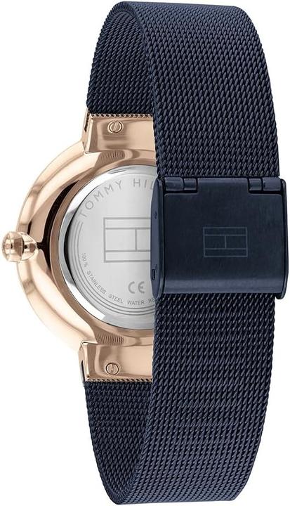 Image du produit Tommy Hilfiger Liberty Womens Analogue Quartz Watch with Mesh Stainless Steel Strap Blue strappy (Montre analogique, 35 mm)