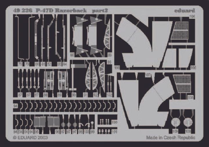 Image du produit Eduard P-47D Razorback pour kit Tamiya
