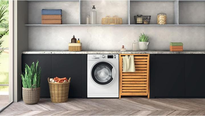 Produktbild Hotpoint NG98W DE Freistehende Waschmaschine (9 kg, Links)