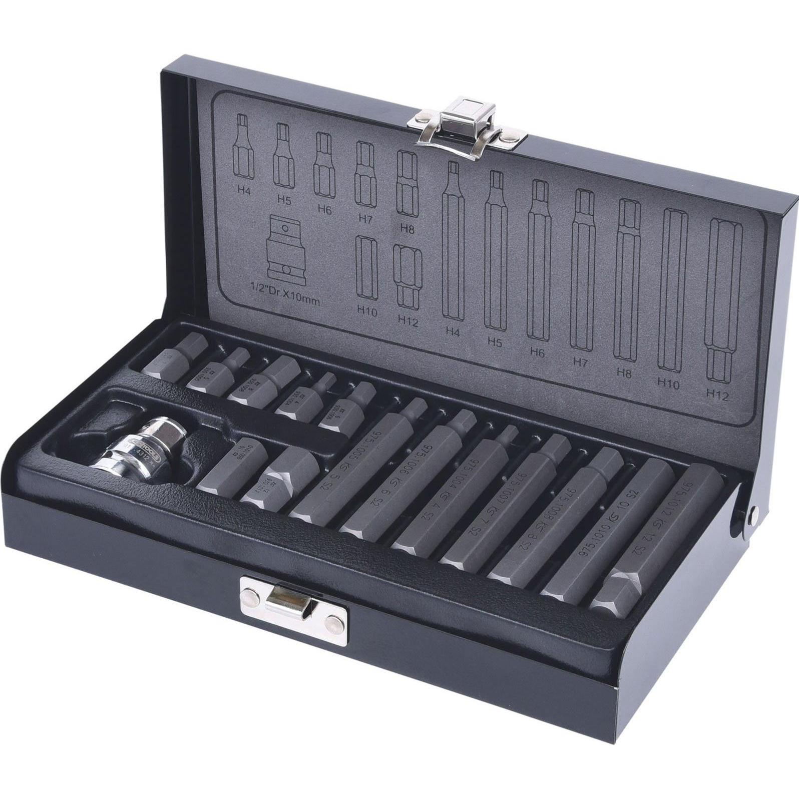 KS Tools, Bits, 10mm Bit-Satz. 15-tlg.. Innensechskant 911.5040 (10mm)