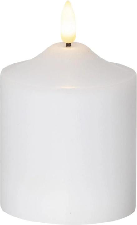 Produktbild Star Trading LED-Kerze Pillar Flamme 7.5 cm x 12 cm, Weiss (1 x)