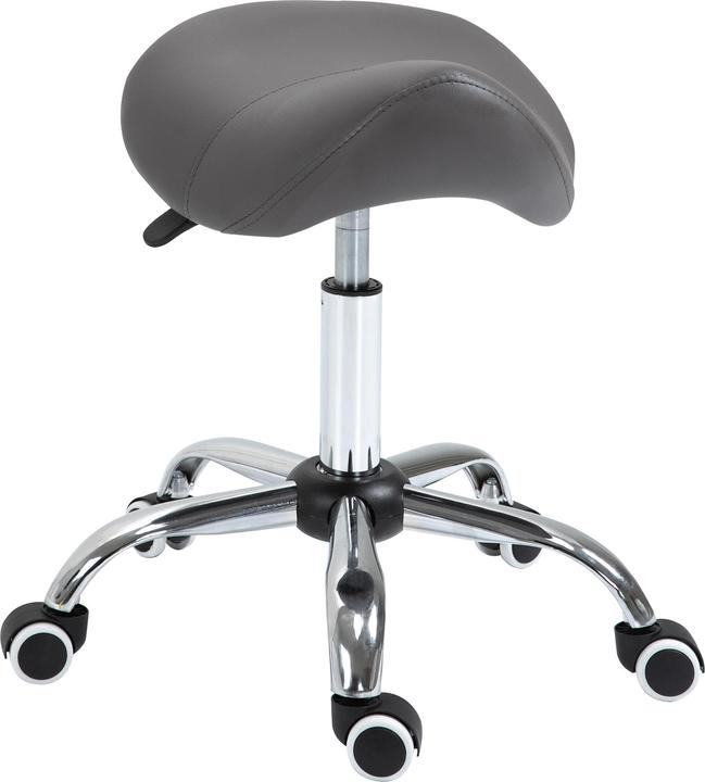 Actual product image Homcom Saddle stool with nylon castors