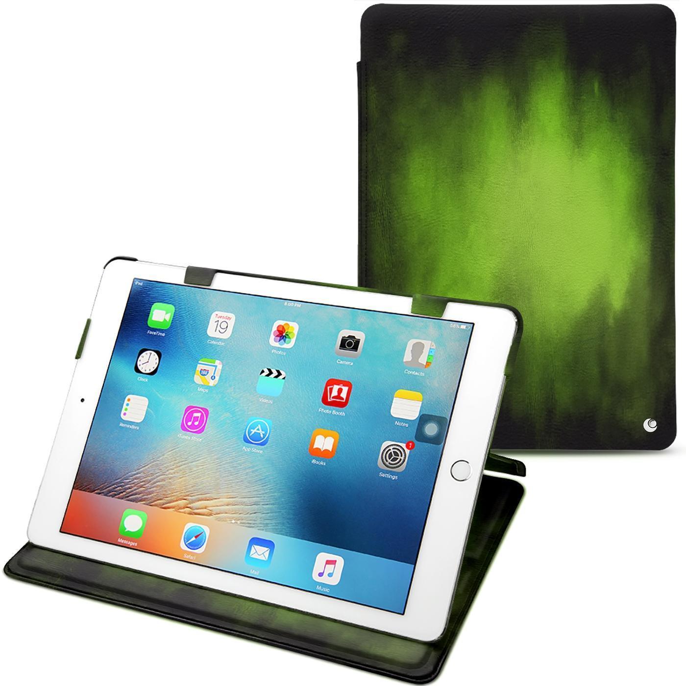 Thumbnail - Noreve Lederschutzhülle horizontal (iPad 9.7), Tablet Hülle, Grün