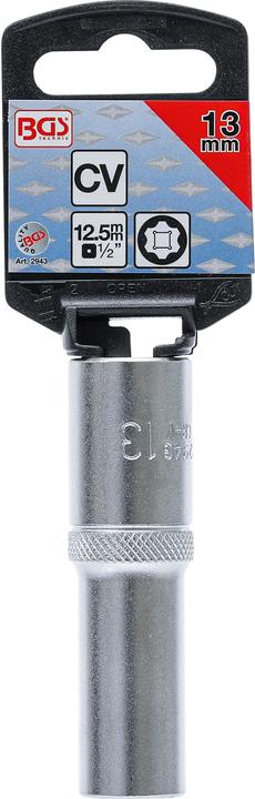 Produktbild BGS Steckschlüssel-Einsatz Super Lock, tief Antrieb Innenvierkant 12,5 mm (1/2") SW 13 mm (13 mm)
