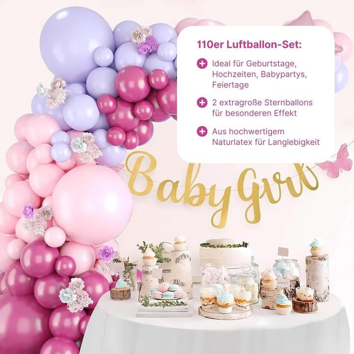 Produktbild Hermex 110er Set Geburtstagsballons Party-Luftballons Ballonbogen Luftballons Ballongirlande (110 x)