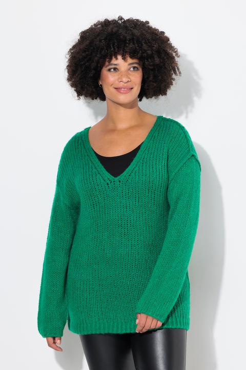 Produktbild Angel of Style Pullover, oversized, Ballonärmel, V-Ausschnitt. (48)