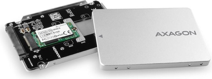 Productafbeelding Axagon RSS-M2SD-behuizing voor M.2 SATA SSD's tot 2280 - Aluminium (M.2 2280)