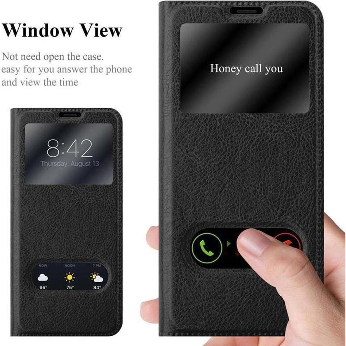 Thumbnail - Cadorabo Book mit View Doppelfenster Cover (Samsung Galaxy S9), Smartphone Hülle, Schwarz