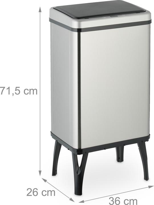 Image du produit Relaxdays Poubelle à capteur (40 l)