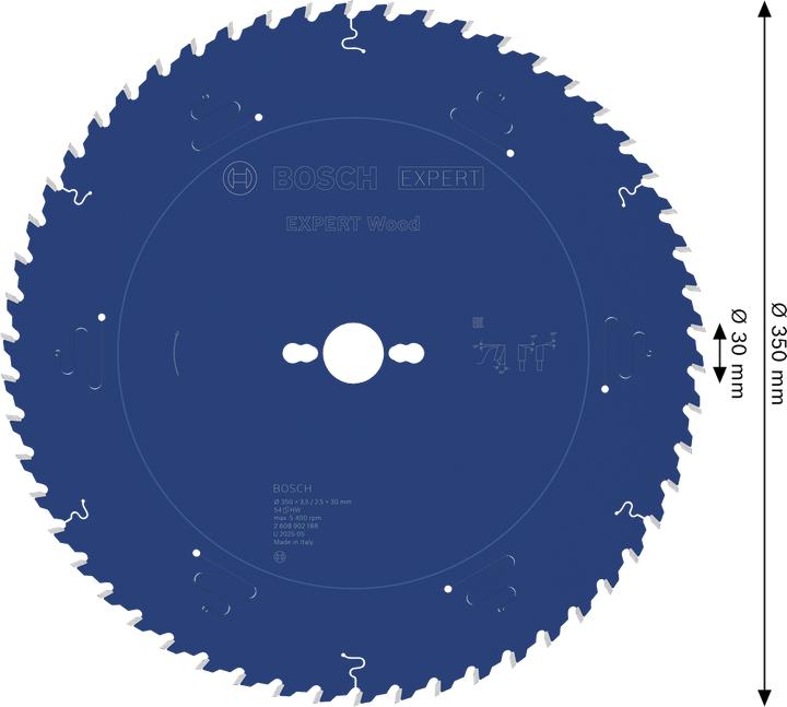 Productafbeelding Bosch Professional EXPERT Wood Kreissägeblatt, 350x30 mm, T54