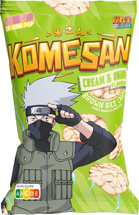 LnsTrade NARUTO SHIPPUDEN - Komesan 'Chips De Riz' - Kakashi -60g -Crème Oignon (60 g)