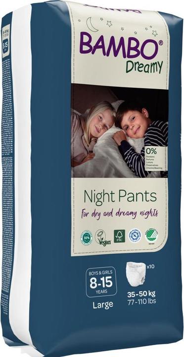 Bambo Night Pants (Size L, Monthly box, 10 Piece)