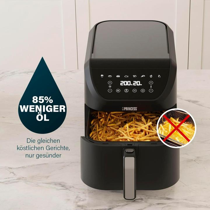 Actual product image Princess SlimFry Oil-Free Air Fryer with 8 Programs, Adjustable Temperature & Timer