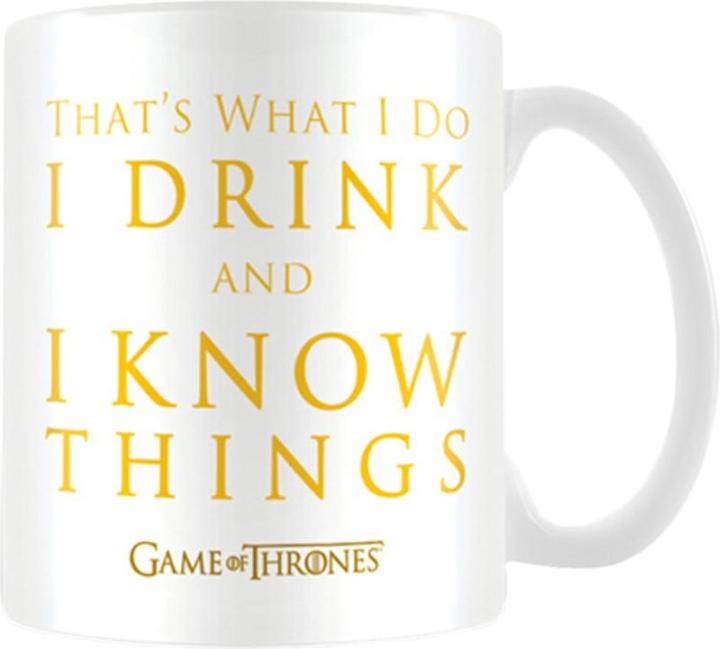 Produktbild Game of Thrones Kaffeebecher Drink & Know Things (325 ml, 1 x)