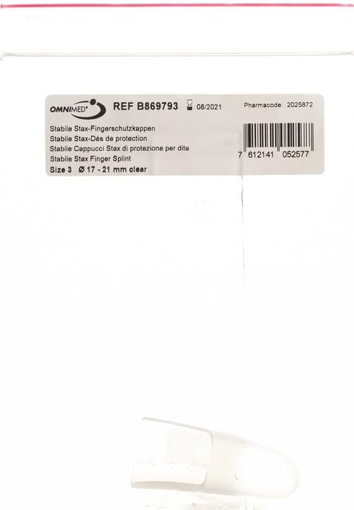 Produktbild Omnimed Stax-Fingerschutzkappen perforiert transparent (3)