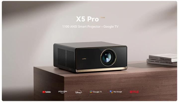 Actual product image Wanbo Projector X5 Pro (2025) 140-inch, Full HD 1080P with Android TV 11, BT 5.0, Black EU (Full HD)