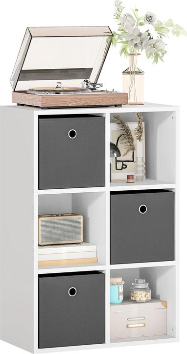 Image du produit Homcom Bücherregal Spanplatte Grau (30 x 30 x 79.80 cm)