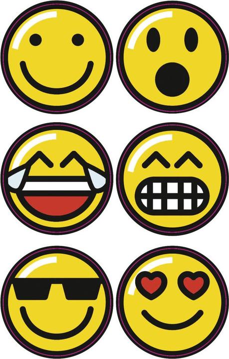 Produktbild Folia Sticker rund Emojis (24 Sticker)