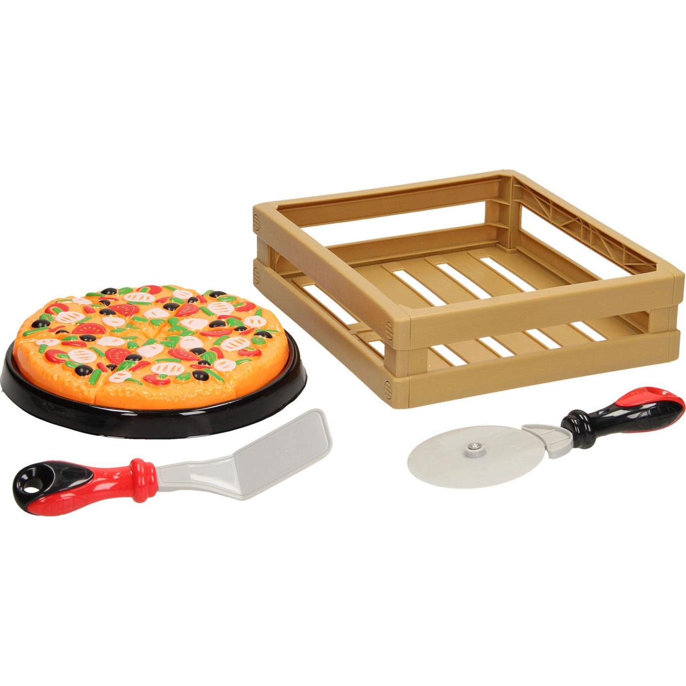 Schneiden Sie Lebensmittel in eine Kiste – Pizza